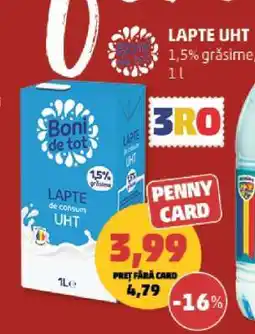 Penny Boni de tot Lapte UHT Ofertă