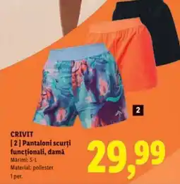 Lidl CRIVIT [2] Pantaloni scurți funcționali, damă Ofertă