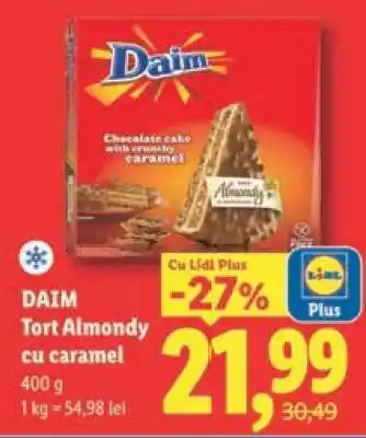 Lidl DAIM Tort Almondy cu caramel Ofertă