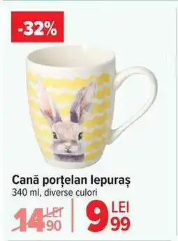 Carrefour Cană porțelan iepuraș Ofertă