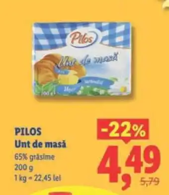 Lidl Pilos Unt de masă Ofertă