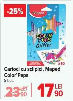 Carrefour Carioci cu sclipici, Maped Color’Peps Ofertă