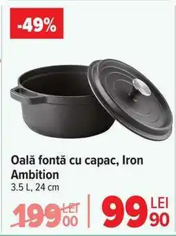 Carrefour Oală fontă cu capac, Iron Ambition Ofertă