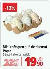 Carrefour Mini cofrag cu ouă de decorat Paște Ofertă