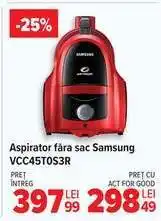 Aspirator fără sac Samsung VCC45T0S3R