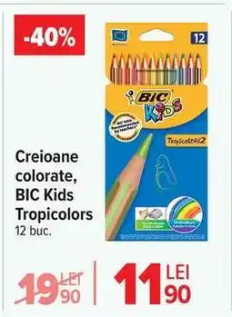 Carrefour Creioane colorate, BIC Kids Tropicolors Ofertă