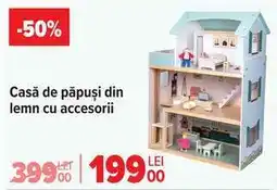 Carrefour Casă de păpuși din lemn cu accesorii Ofertă