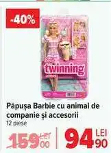 Carrefour Păpușa Barbie cu animal de companie și accesorii Ofertă
