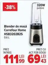 Carrefour Blender de masă Carrefour Home HSB3202B25 Ofertă