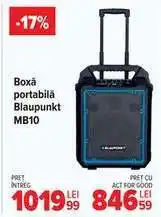 Carrefour Boxă portabilă Blaupunkt MB10 Ofertă