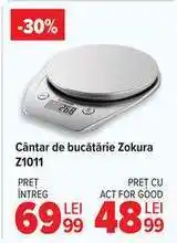 Carrefour Cântar de bucătărie Zokura Z1011 Ofertă