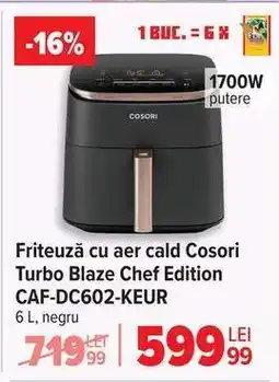 Carrefour Friteuză cu aer cald Cosori Turbo Blaze Chef Edition CAF-DC602-KEUR Ofertă