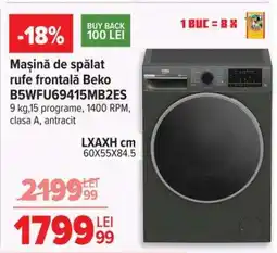 Carrefour Mașină de spălat rufe frontală Beko B5WFU69415MB2ES Ofertă