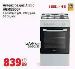 Carrefour Aragaz pe gaz Arctic AGM5500F Ofertă