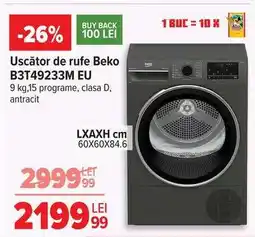 Carrefour Uscător de rufe Beko B3T49233M EU Ofertă