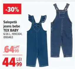 Carrefour Salopetă jeans bebe TEX BABY Ofertă