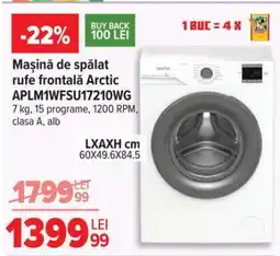 Carrefour Mașină de spălat rufe frontală Arctic APLM1WFSU17210WG Ofertă