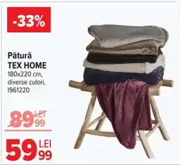 Carrefour Pătură TEX HOME Ofertă