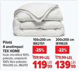Carrefour Pilotă 4 anotimpuri TEX HOME Ofertă