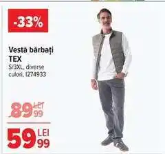 Carrefour Vestă bărbați TEX Ofertă