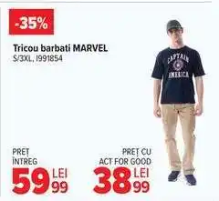 Carrefour Tricou barbati MARVEL Ofertă