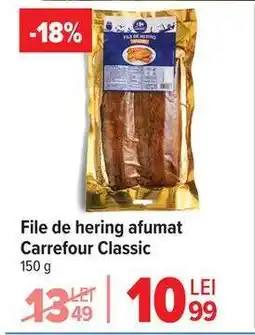 Carrefour File de hering afumat Carrefour Classic Ofertă