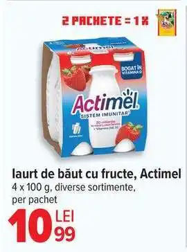 Carrefour Iaurt de băut cu fructe Actimel Ofertă