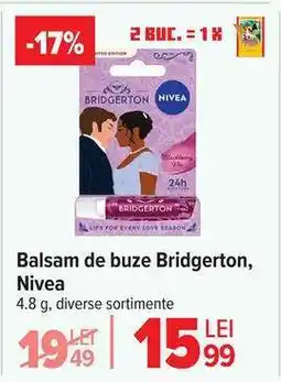 Carrefour Balsam de buze Bridgerton, Nivea Ofertă