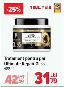 Carrefour Tratament pentru păr Ultimate Repair Gliss Ofertă