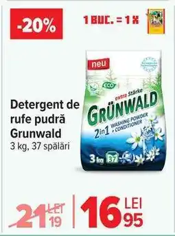 Carrefour Detergent de rufe pudră, Grunwald Ofertă