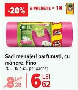 Carrefour Saci menajeri parfumați, cu mânere, Fino Ofertă