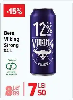 Carrefour Bere Viiking Strong 0.5 L Ofertă