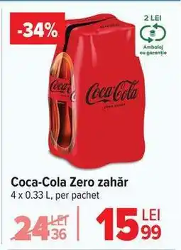 Carrefour Coca-Cola Zero zahăr Ofertă