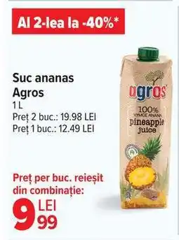 Carrefour Suc ananas Agros Ofertă