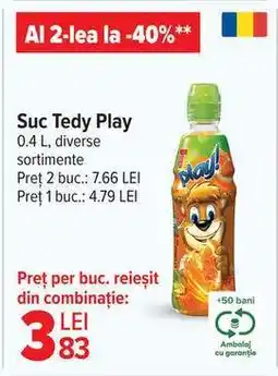 Carrefour Suc Tedy Play Ofertă