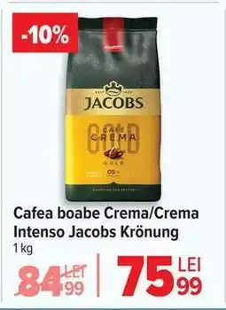Carrefour Cafea boabe Crema/Crema Intenso Jacobs Krönung Ofertă