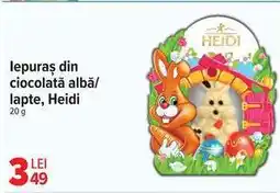 Carrefour Iepuraș din ciocolată albă/lapte, Heidi Ofertă