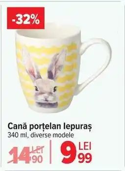 Carrefour Cană porțelan iepuraș Ofertă