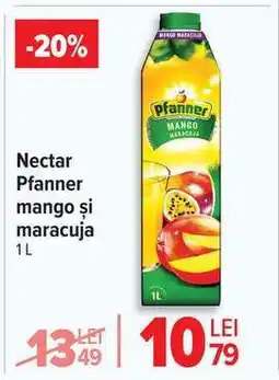 Carrefour Nectar Pfanner mango și maracuja 1L Ofertă