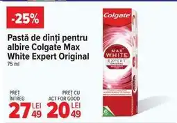 Carrefour Pastă de dinți pentru albire Colgate Max White Expert Original 75 ml Ofertă