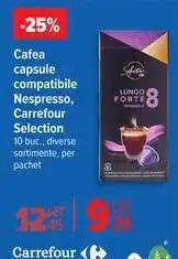 Carrefour Cafea capsule compatibile Nespresso, Carrefour Selection Ofertă