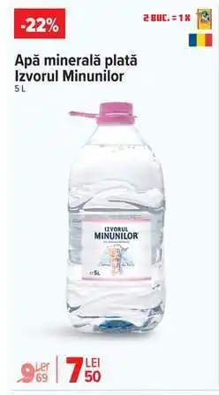 Carrefour Apă minerală plată Izvorul Minunilor Ofertă