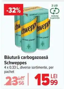 Carrefour Băutură carbogazoasă Schweppes Ofertă