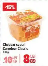 Carrefour Cheddar cuburi Carrefour Classic Ofertă