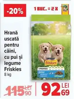 Carrefour Hrană uscată pentru câini, cu pui și legume Friskies Ofertă