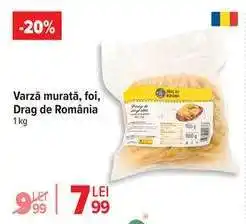 Carrefour Varză murată, foi, Drag de România Ofertă