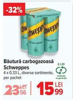 Carrefour Băutură carbogazoasă Schweppes Ofertă