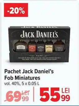 Carrefour Pachet Jack Daniel’s Fob Miniatures Ofertă