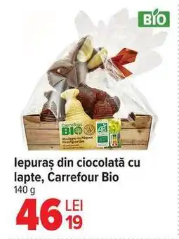 Carrefour Iepuraș din ciocolată cu lapte, Carrefour Bio Ofertă