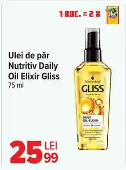 Carrefour Ulei de păr Nutritiv Daily Oil Elixir Gliss Ofertă
